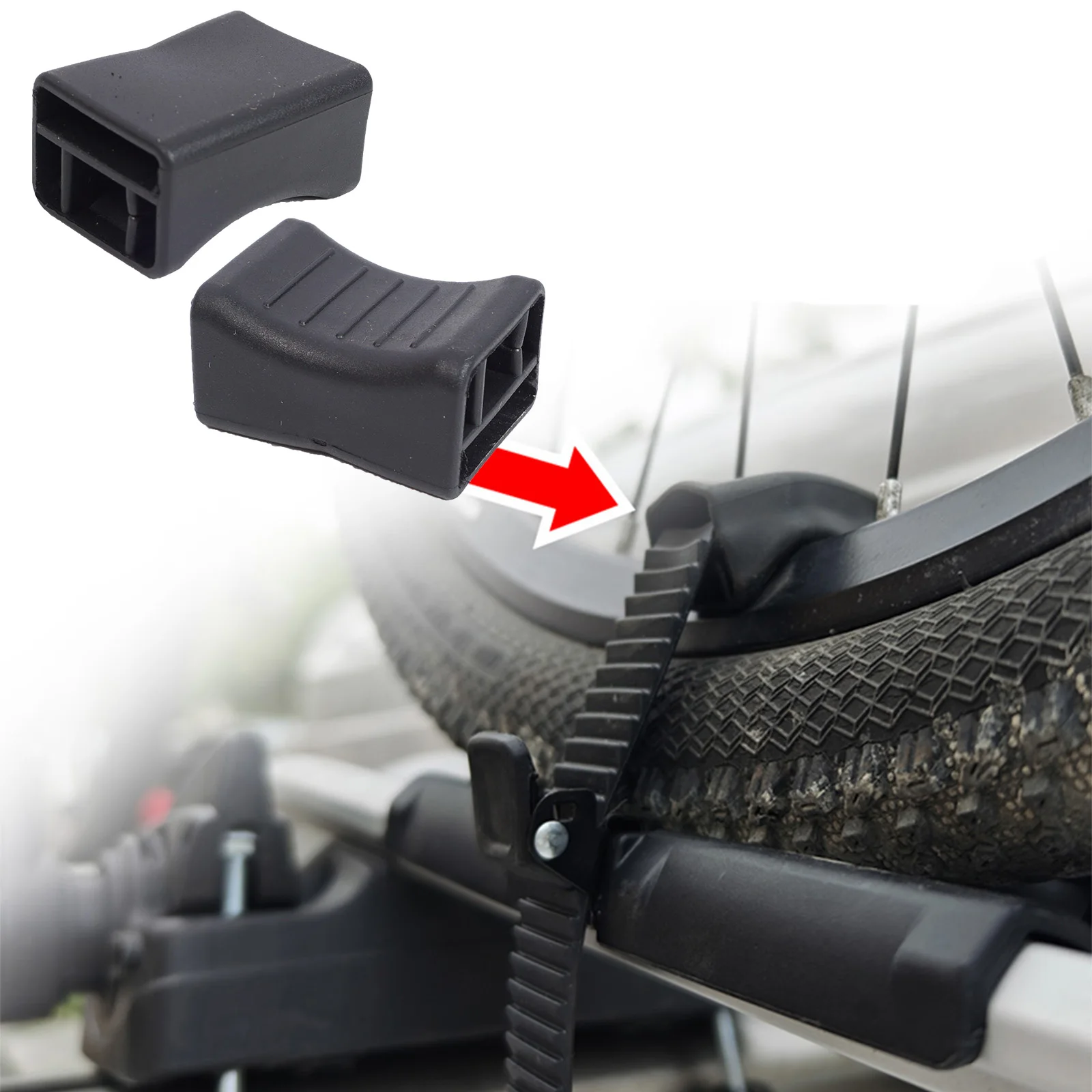 Roof Rack Bike Wheel Adapter Straps with Cushion for Secure Cycling Transport for Thule 599 598 591 568 564 561 532 933 926