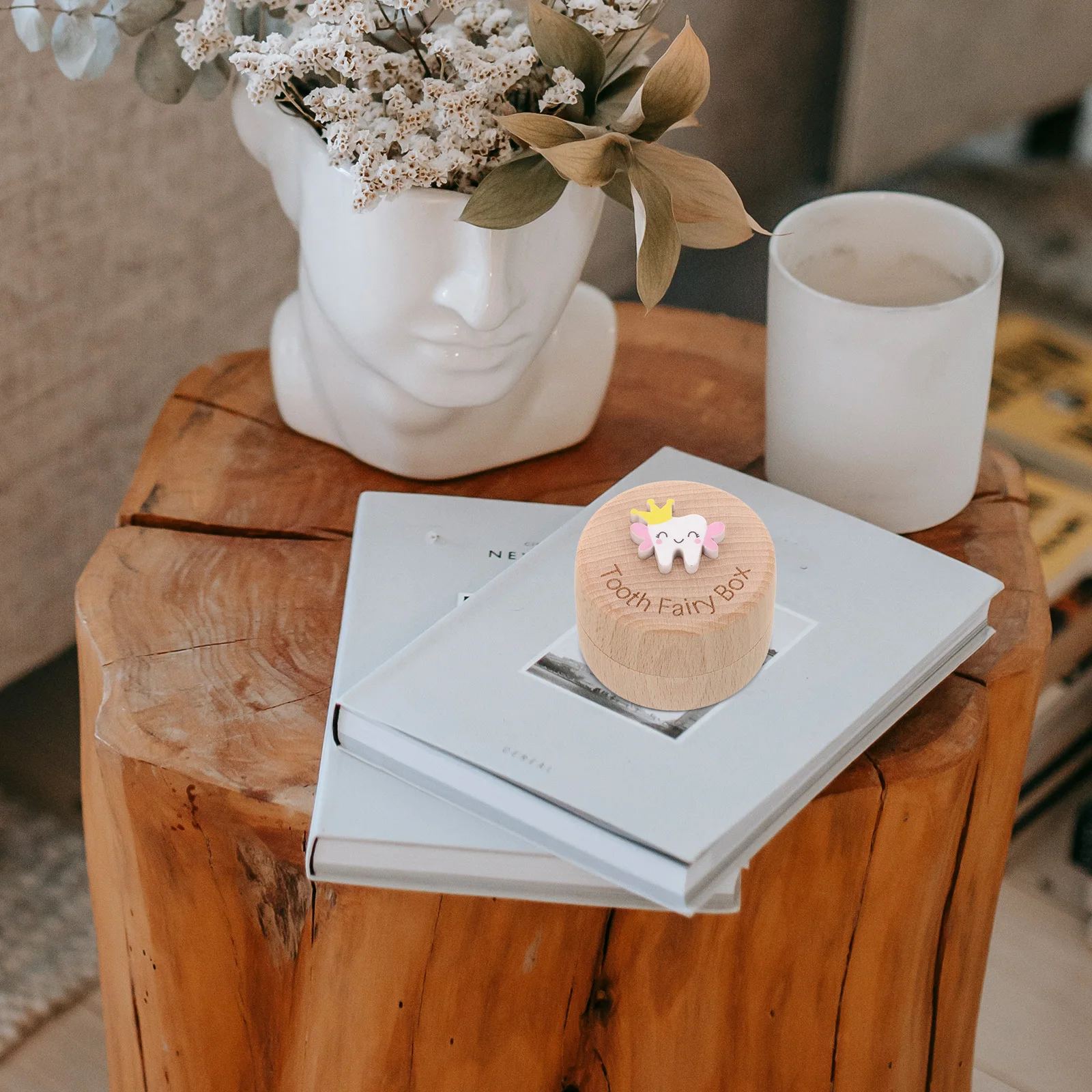 

Baby Tooth Keepsake Box Wooden Lightweight Portable Sturdy Lost Tooth Holder Baby Teeth Organizer Keepsake Container