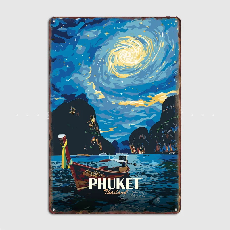 Custom Night Sky - Poster Antik Perjalanan Perahu Langit Malam