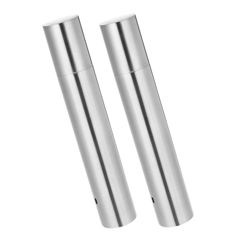 

2Pcs Stainless Steel Bbq Skewers Storage Tube Metal Organizer Container 30cm Portable Outdoor Barbecue Skewer Holder