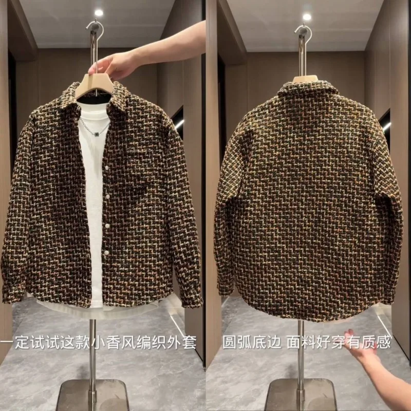 

Autumn Fashion Brand Lapel Shirt Jacket Men's Loose and Versatile Dovetail Casual Top