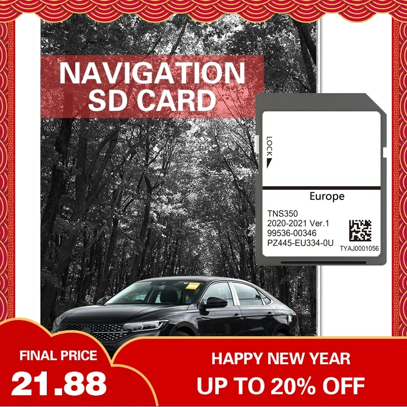 

PZ445-EU334-0U for Toyota TNS350 Prius/RAV4/Urban Cruiser/Verso/Yaris SD Card Europe 8GB Maps 2021/2022 Navigation