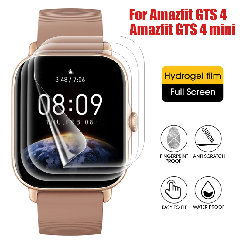 Für amazfit gts 4 mini schutz folie tpu hydro gel film bildschirm hd soft film für huami amazfit gts