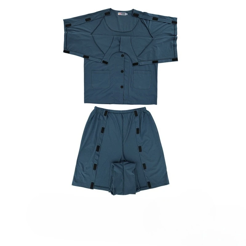 ชุดฟื้นฟูร่างกายแบบปรับได้ น้ำหนักเบา |   เสื้อผู้ป่วยสำหรับฤดูร้อนแบบสวมใส่ง่ายสำหรับการพยาบาลและการดูแลสุขภาพ