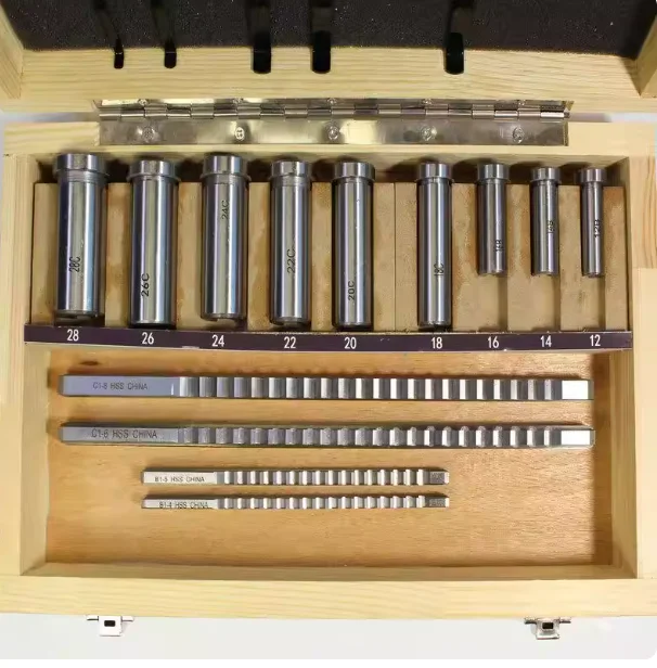18pcs HSS Metric Keyway Broach Set 4/5/6/8mm Broaches 12-28 Cutting Broach Brand new