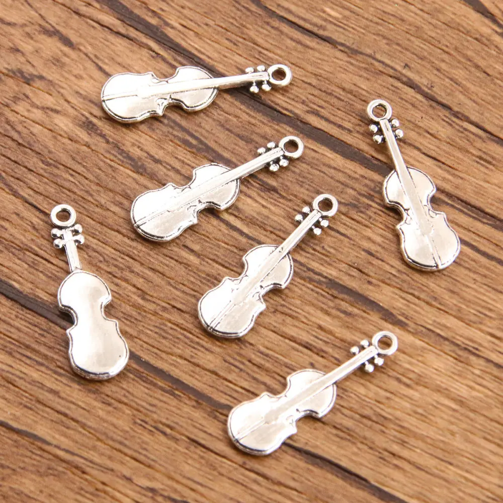 Assorted Music Themed Pendants Alloy Guitar Piano Microphone Note Jewelry Making Supplies For DIY Handmade Necklace Earring