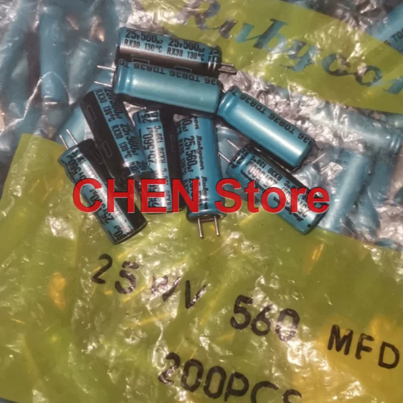 

10PCS/50PCS original Rubycon RX30 560UF 25V 8X20MM 130C electrolytic capacitor 25V560UF free shipping