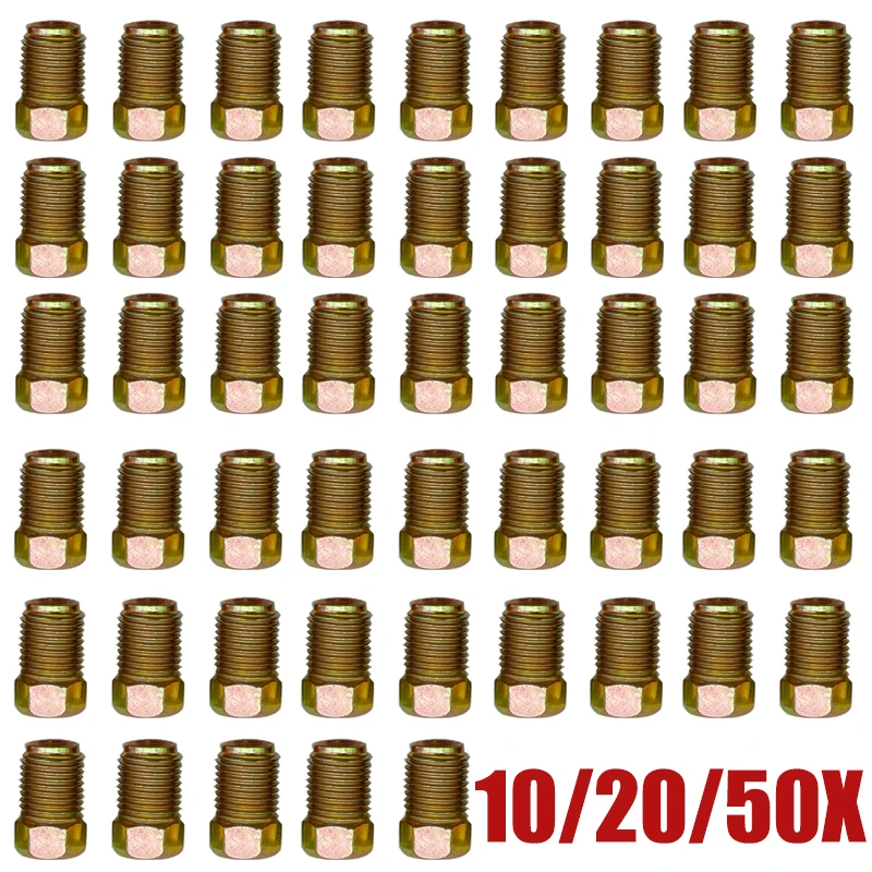 10/20/50X 10mmx1mm Car Brake Pipe Male Short Screw Nuts Bolts for 3/16