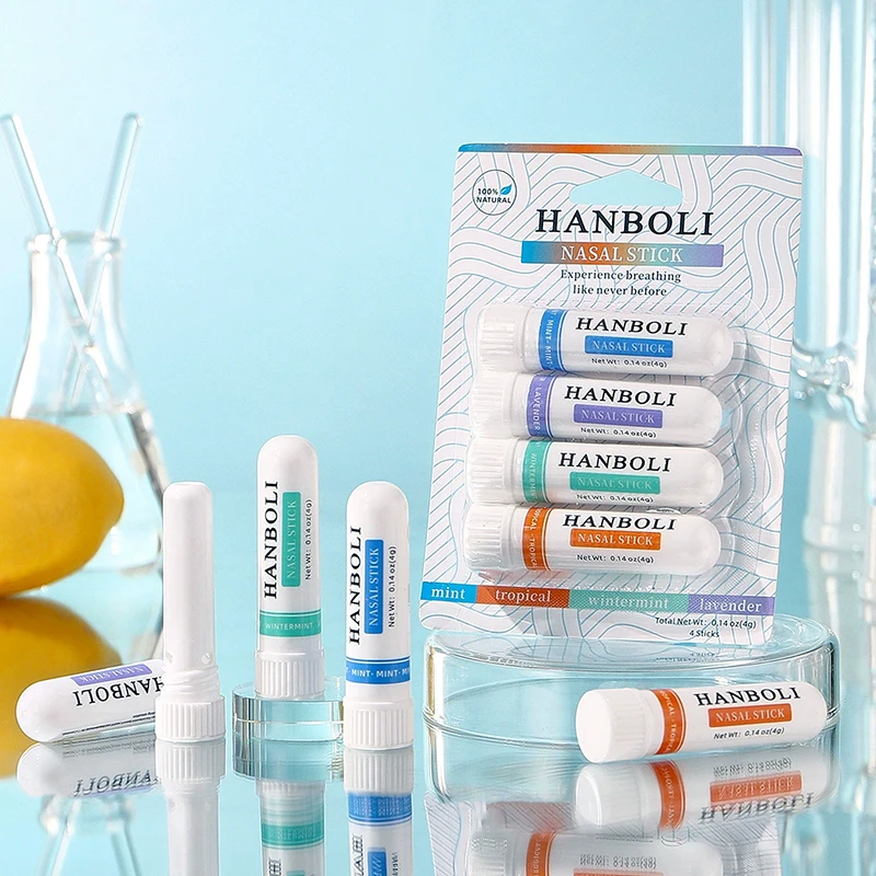 4Pcs Nasal Stick Aromatherapy Inhaler Boost Focus Enhance Breathing Fresh Sensation Drowsy Driving Prevention view 3