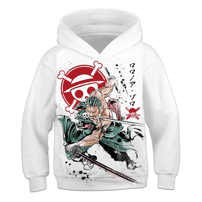 One Piece Kids Hoodie Sweatshirt One Piece Boys Girls 3D Printing Sport Sweater Cosplay Costume Children Pullovers Tops