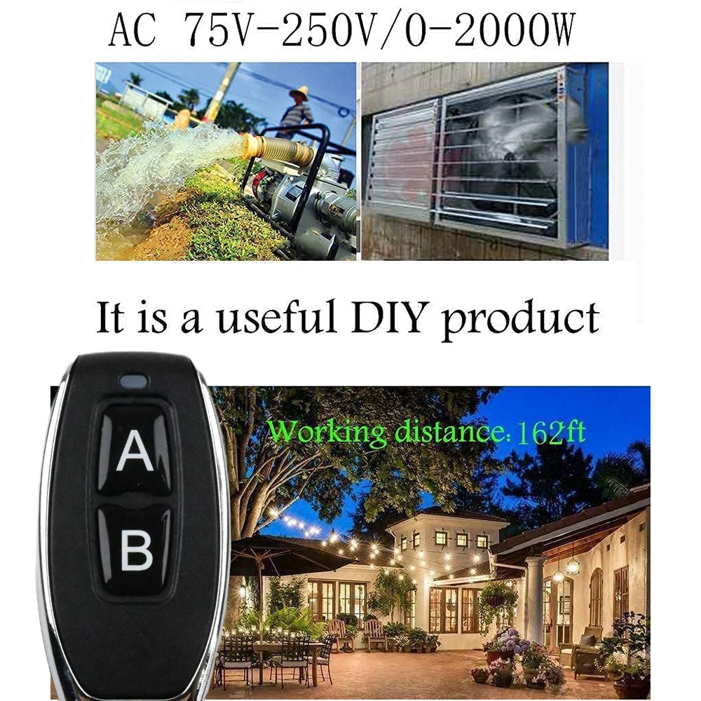 CENFAYA 433Mhz Wireless Remote Control Switch AC 110V 230V  220V 30A Relay Receiver  for Light Water Pump Household Appliances