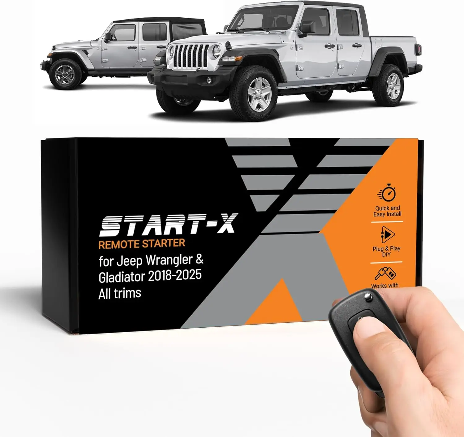 

Remote Start Kit for Jeep Wrangler JL & Gladiator JT (2018-2025) Push-to-Start Vehicles | Plug & Play