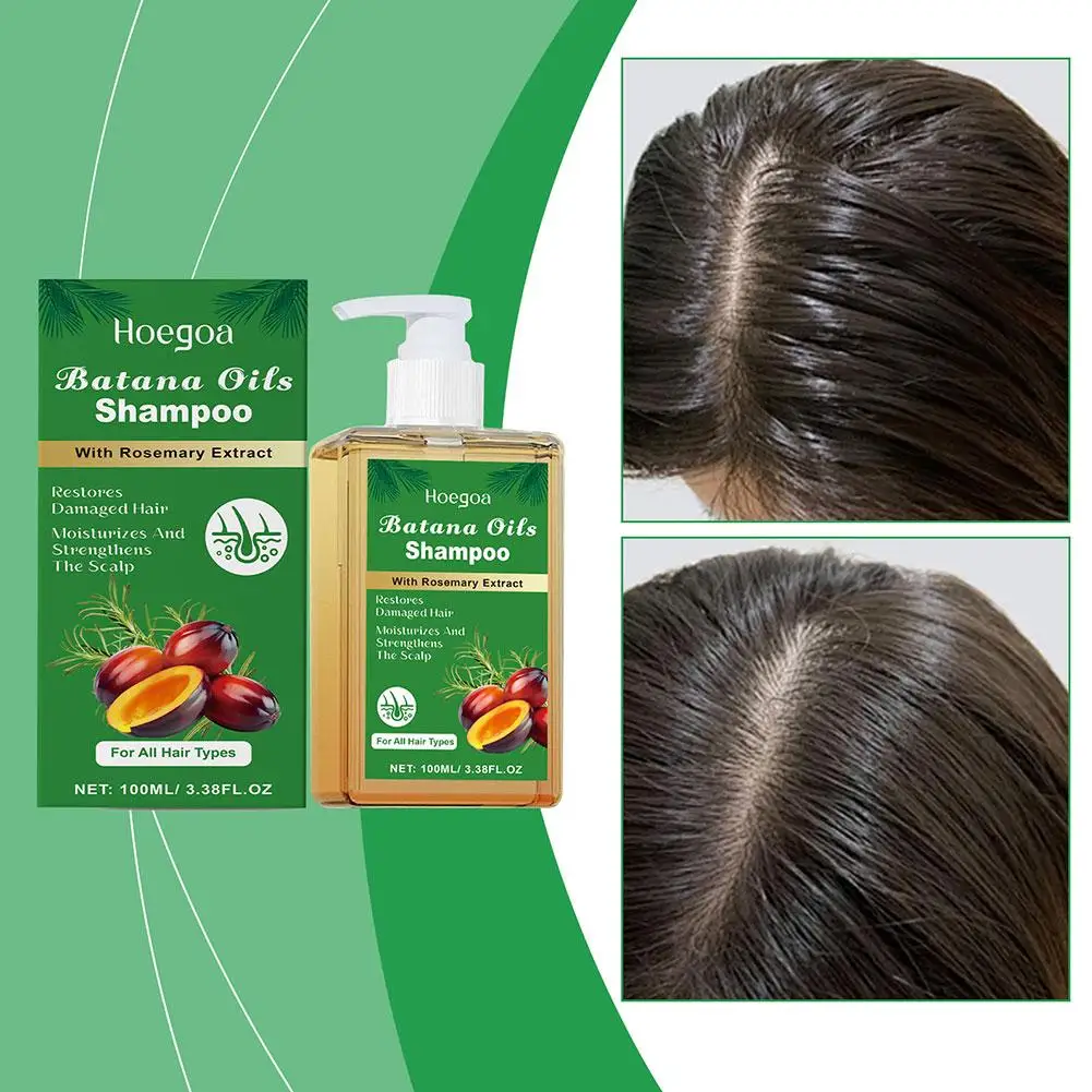 Batana Oil & Rosemary Shampoo, 100ML Batana Shampoo With Rosemary Extract, Nourishing Hair Care & Hair Growth- Soft And Fluffy - view 3
