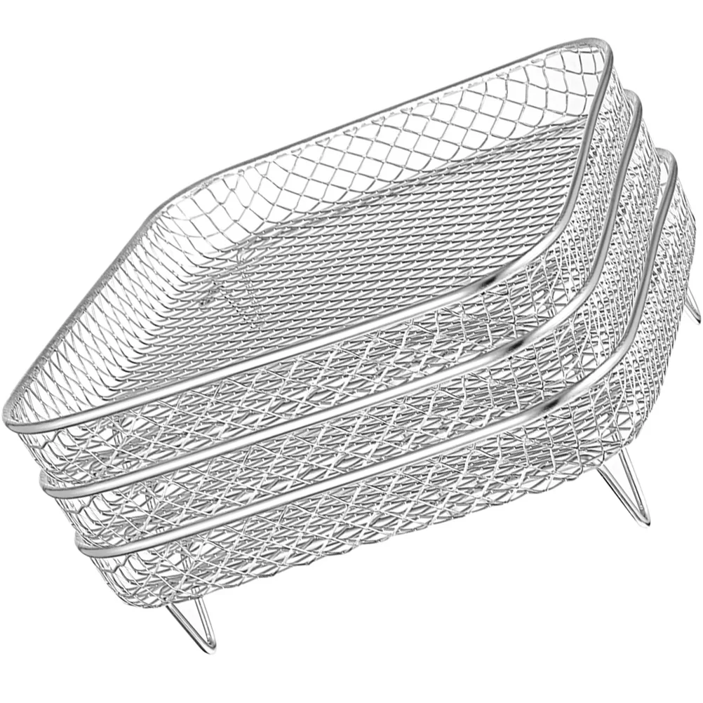 

3Pcs Stainless Steel Steamer Rack Air Fryer Accessories Non-Stick Grilling Stand for Oven Roasting and Dehydrating Cooking