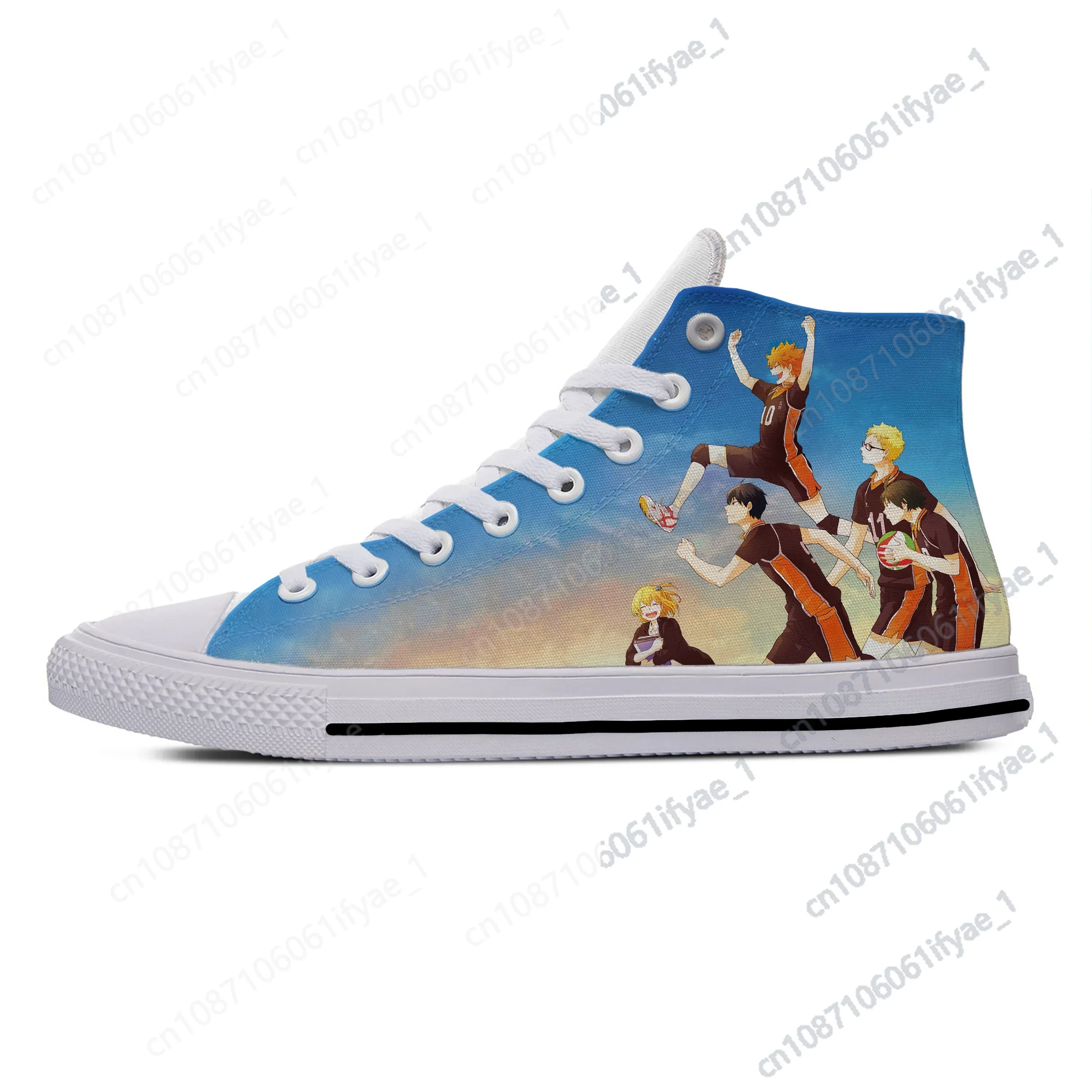 

Hot Summer Anime Manga Haikyuu Karasuno Kuroo Latest Casual Shoes High Top Men Women Fashion Sneakers Classic Board Shoes