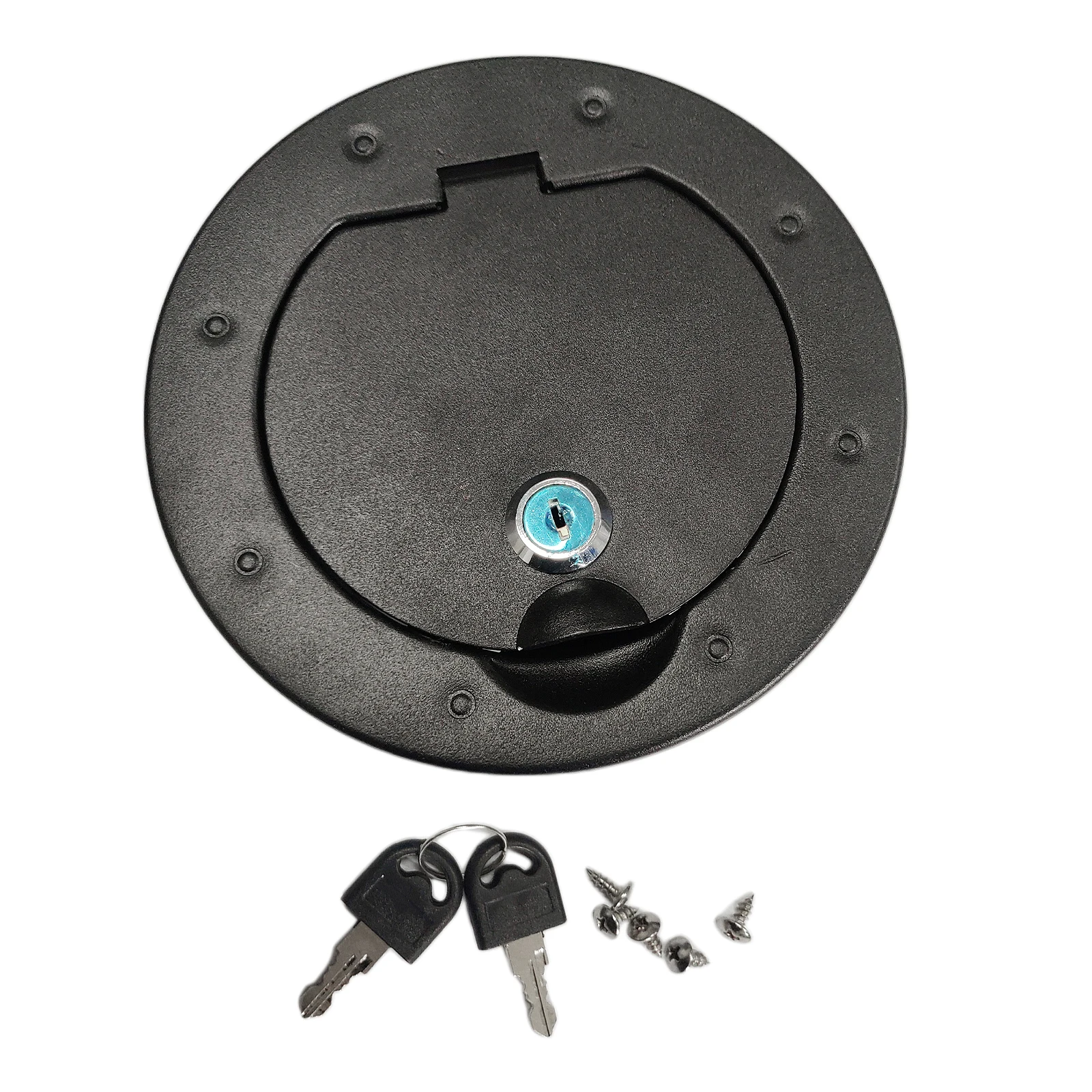 

Fits Wrangler JK Aluminum Fuel Tank Cover Gas Lid Filler Black