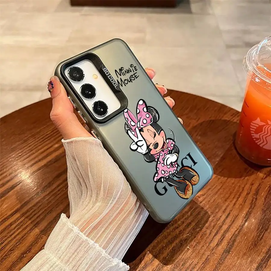 Casing Soft Shell untuk Samsung Galaxy S25 S23 S20 FE S24Ultra S22 Ultra S24 FE Note 20 Ultra S21 S25Plus Fashion Mickey Minnic