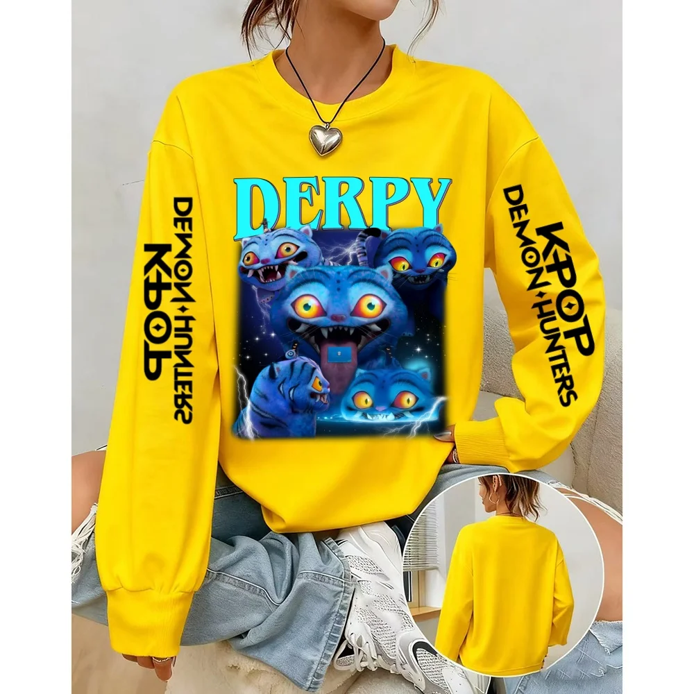 Толстовка в подарок фанату, детская толстовка с капюшоном в стиле манга Huntrix Kpop Devil Hunter для взрослых, милая толстовка с тигром в стиле Харадзюку