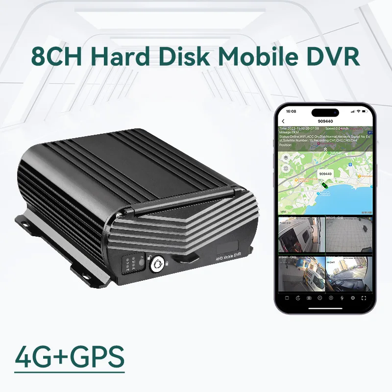 4G+GPS HDD AHD Mobile Dvr 8CH 1080 Bus/Truck Vehicle Dvr Real Time Live Watching Car Mdvr Software Free CCTV Car Camera Dvr