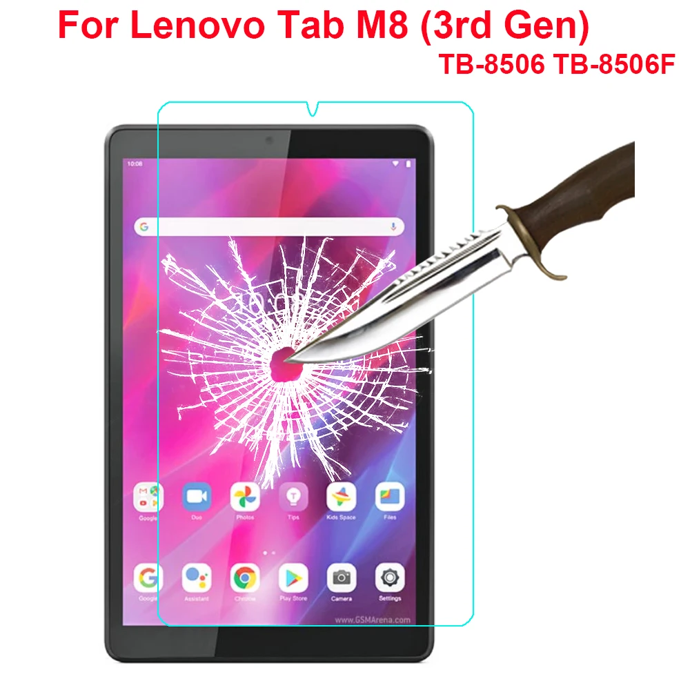 

9H Tempered Glass Screen Protector For Lenovo Tab M8 (3rd Gen) 8.0 Inch TB-8506 TB-8506F Anti Scratch Clear Protective Film