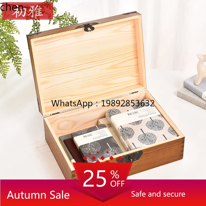 

Lockable Storage Box Solid Wood Desktop Organizer Small Box Password Wooden Box for Home