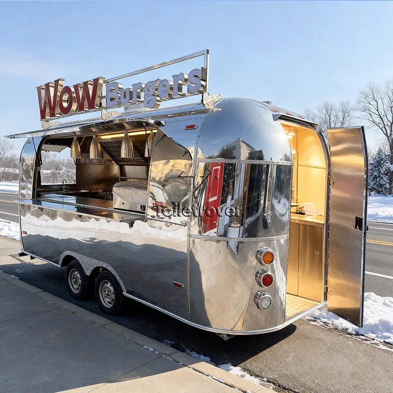 

Customizable Fully Equipped Kitchen Trailer Dessert Food Truck Ice Cream Concession Mobile Food Trailer for Sale