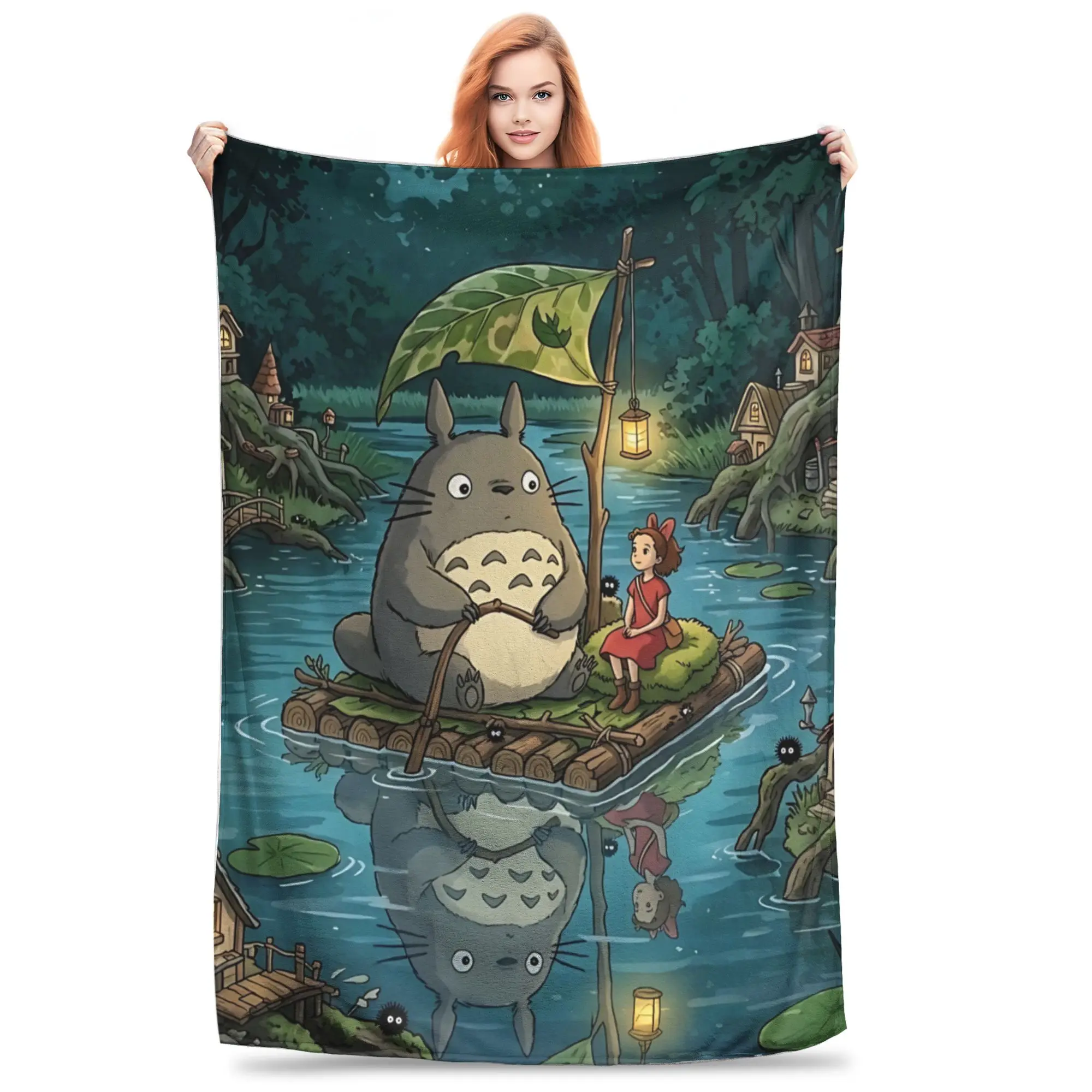 1PC My Neighbor Totoros  home room decorations Winter Blankets for Adults Bedding Home Interior Sofa Knee