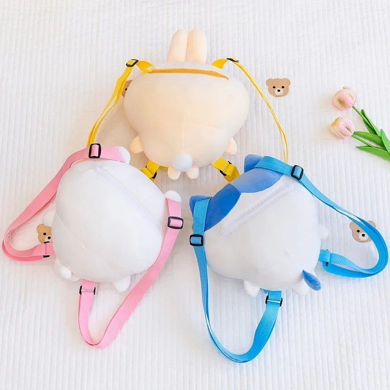 

MINISO Chiikawa Hachiware Usagi Kawaii Anime Cartoon Plush Backpack Doll New Fashion Trend Gifts for Girls Birthday Present