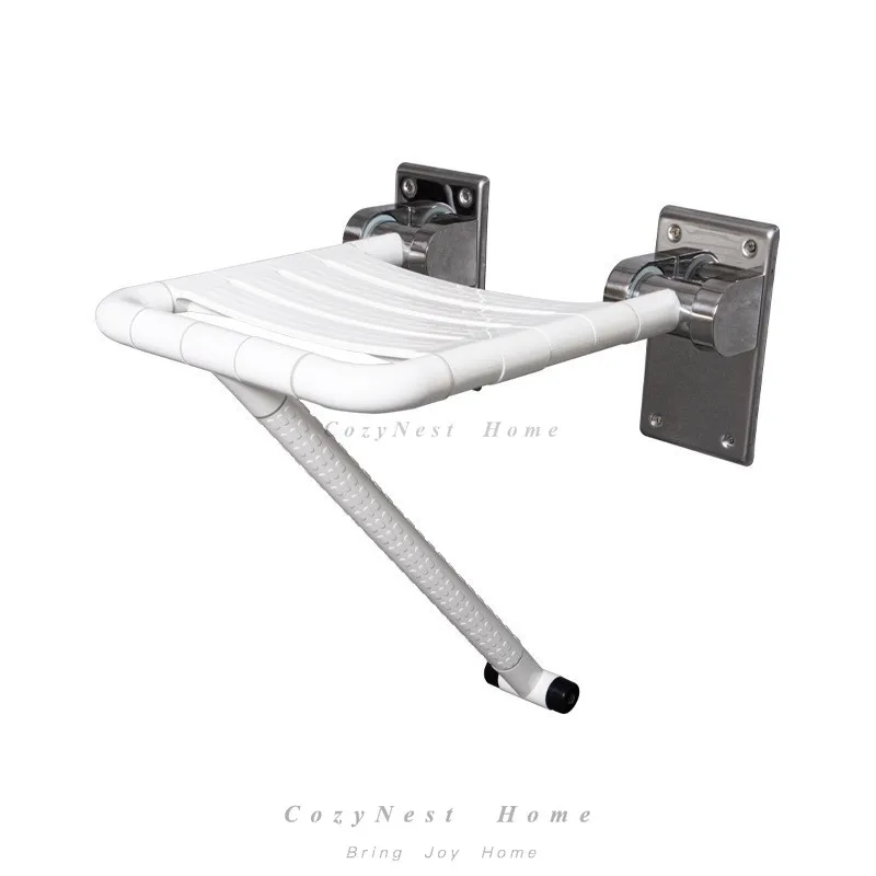 For Multifunctional Toilet Wall Shower Seat Bathroom Folding Stool