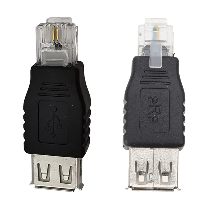 RJ11 ชายไปยัง USB 2.0 สำหรับ อะแดปเตอร์หญิง Ethernet Converter ปลั๊ก Dropship