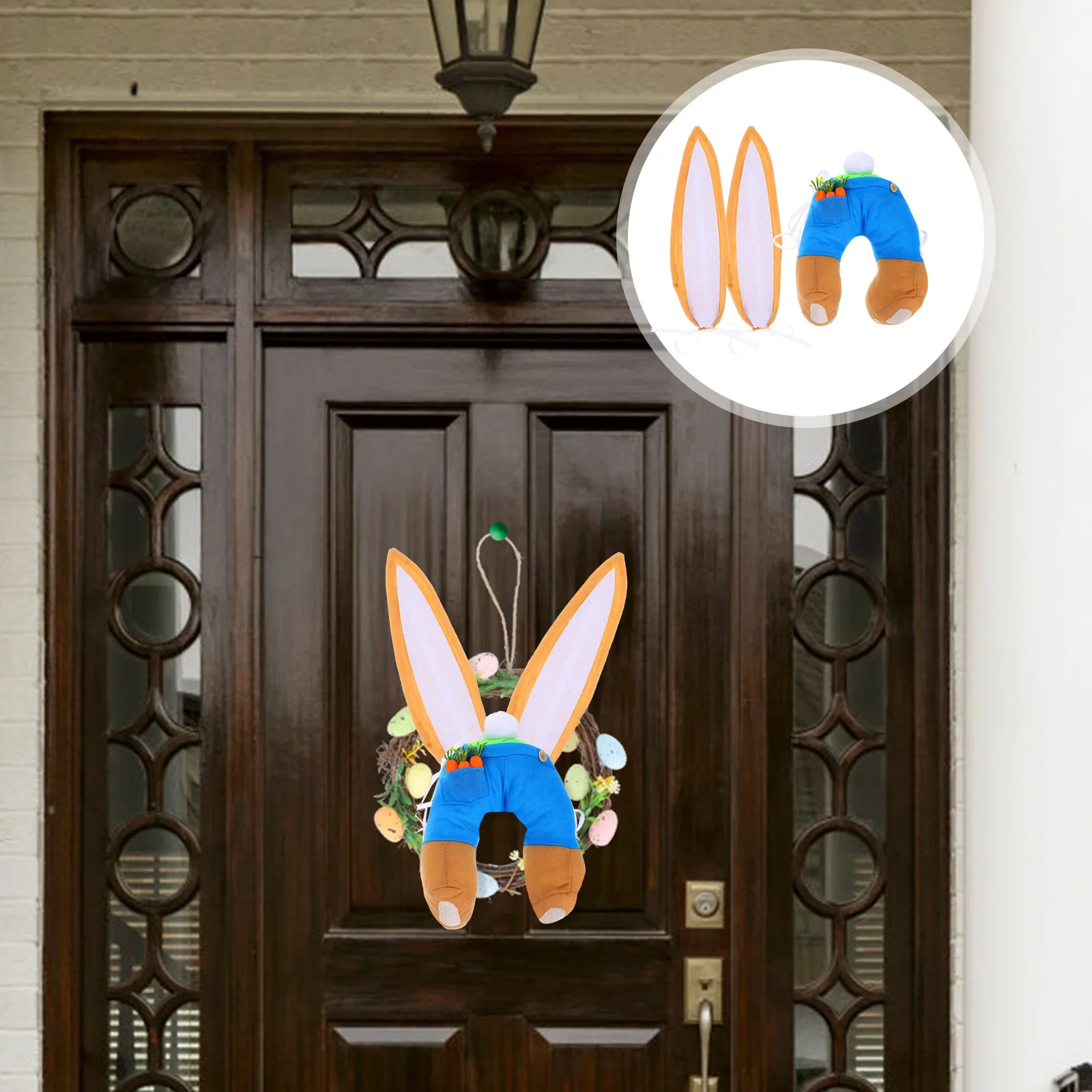 

Easter Bunny Wreath Kit Bunny Butt and Ears Spring Holiday Easter Party Decor Front Door Wreath Indoor Garden Ornaments