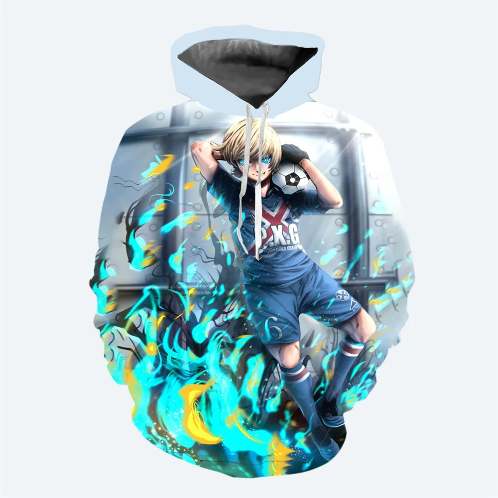 Anime Blue Lock Hoodie Oversized Men's Hoodie 3D Printing Fashion Anime Pullover Casual Sweatshirt Anime Winter Clothing