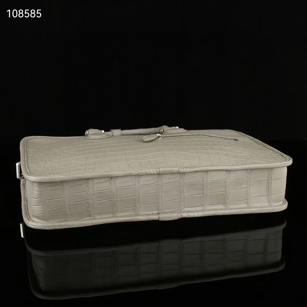 Luxury Men's Business Bag 2025 Latest Design Genuine Crocodile Leather Belly Skin Laptop Briefcase High-Quality Real Leather