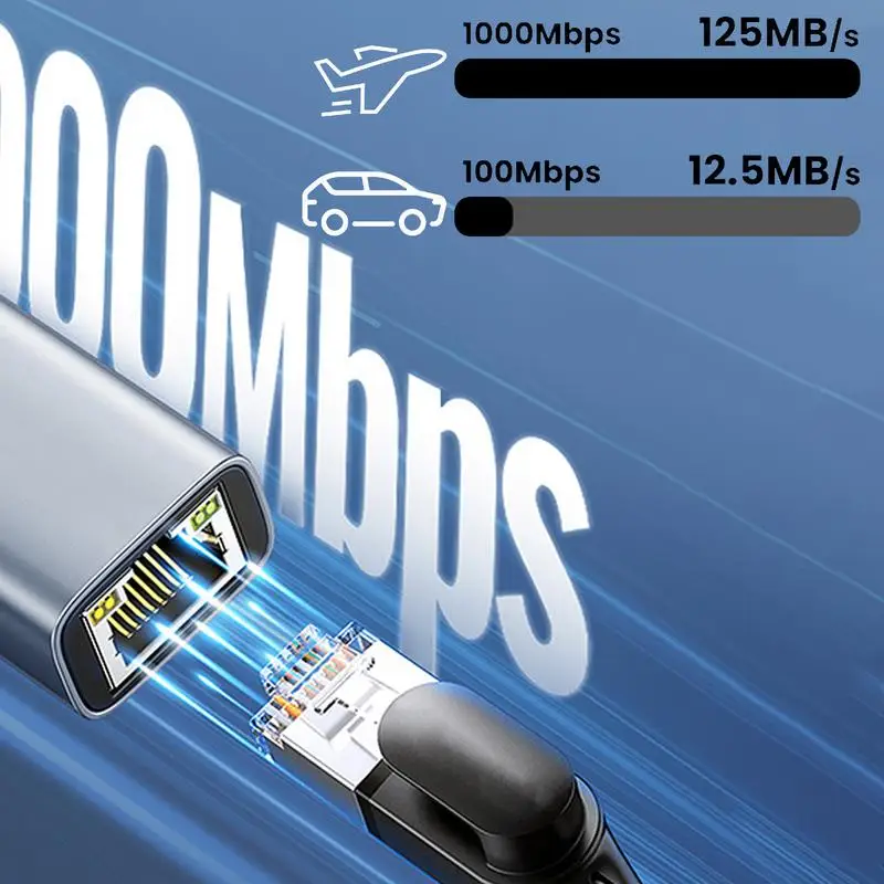 Adaptador de rede ethernet plug & play adaptador ethernet gigabit para jogos vídeos transferência rápida driver de rede de computador estável para