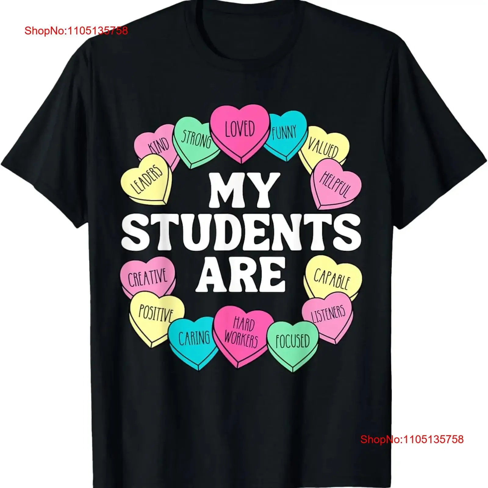 Retro Candy Heart Teacher Valentine's Positive Affirmation T Shirt  vintage Washed Top For Everyday Wear Stylish Unisex