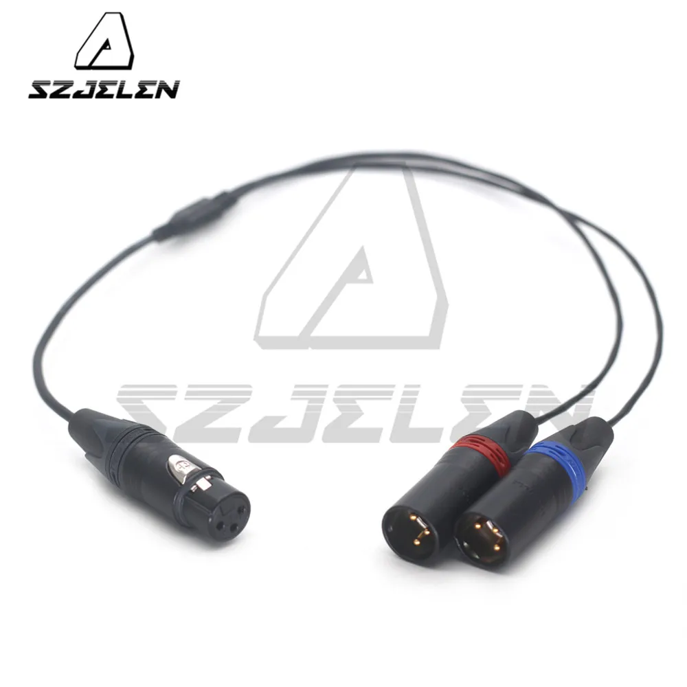 

XLR 3-Pin Plug to 2 XLR 3-Pin Audio Cables for Audio Equipment Can be Customized to any Length