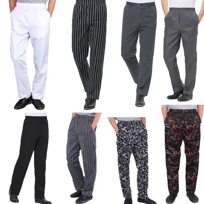 Uniformen weiße Küche Herd Arbeits hose Zebra Qualität Kleidung Catering Bäckerei elastischen Koch Hotel High Restaurant Hose