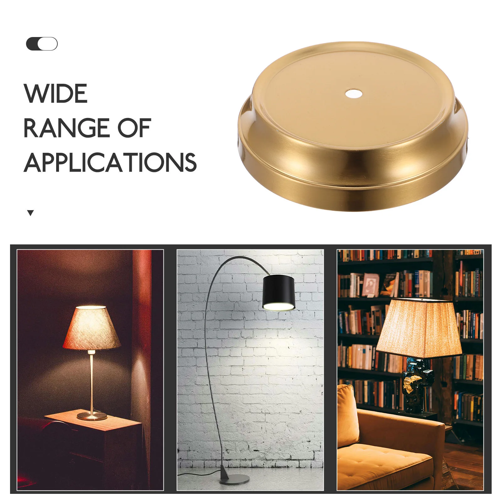 

Round Desk Lamp Base Iron Tabletop Light Holder Universal Lamp Chassis Replacement Accessory For Led Bulb Lighting Decor