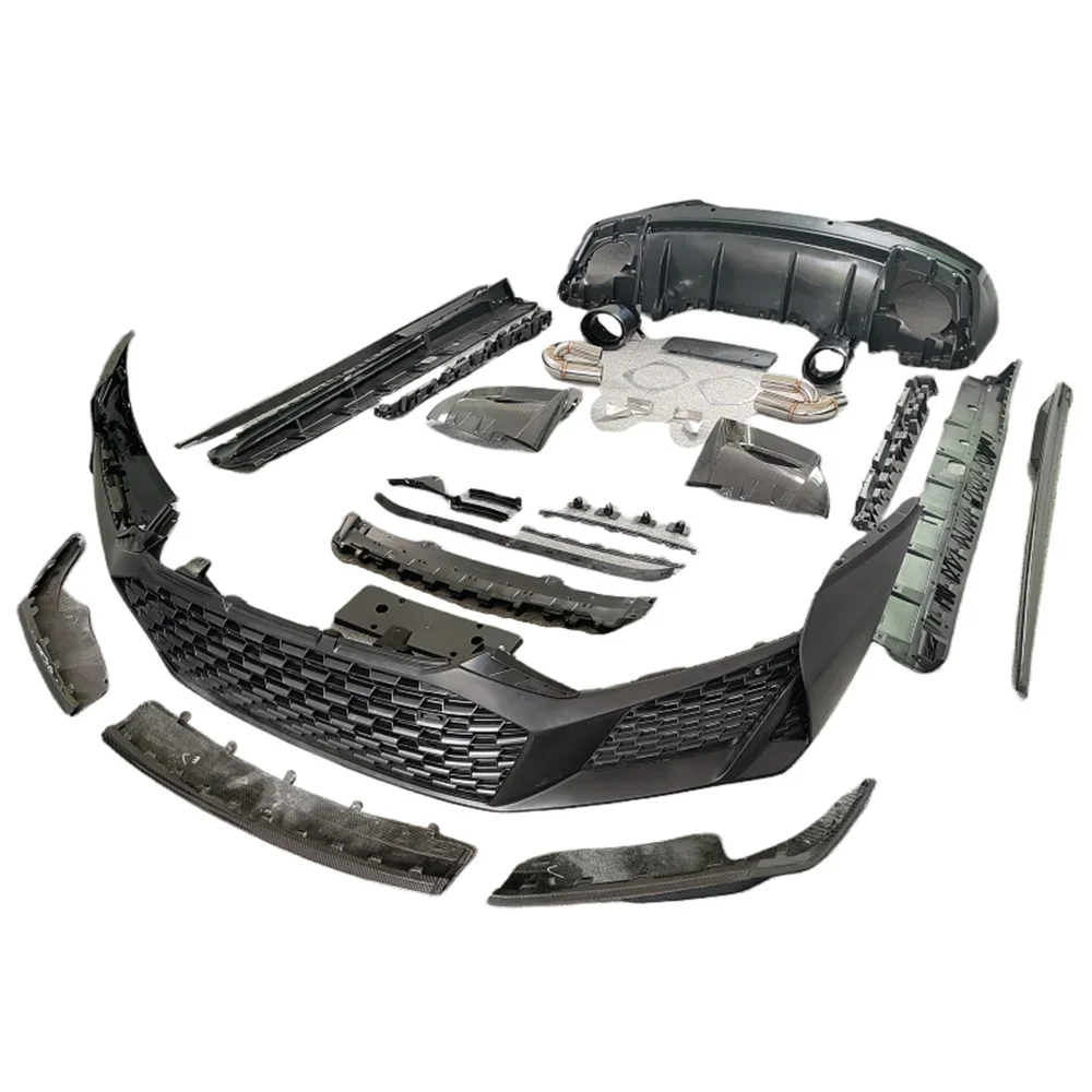 

Complete body kit for R8 upgrade PP molded front and rear bumpers rear bumper side skirts