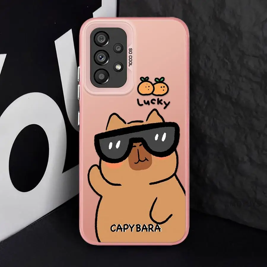 حافظة لهاتف سامسونج جالاكسي A32 A23 A24 A15 A22 A12 A16 A34 A14 A13 A25 نمط كابيبارا الناعم