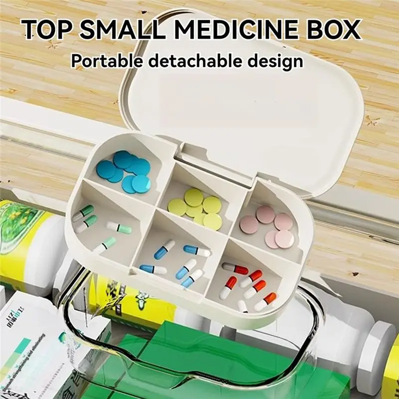 صندوق تخزين الأدوية الجديد لعام 2026 للاستخدام المنزلي، منظم حجم عائلي متعدد الطبقات ومقاوم للغبار