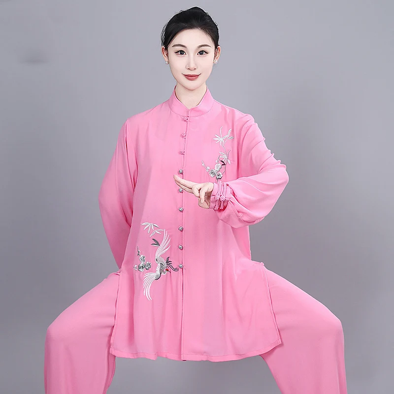 Women's Tai Chi Suit New Arrival Baduanjin 2-Piece Set Summer Draped Comfort Martial Arts Training & Morning Exercise Performanc