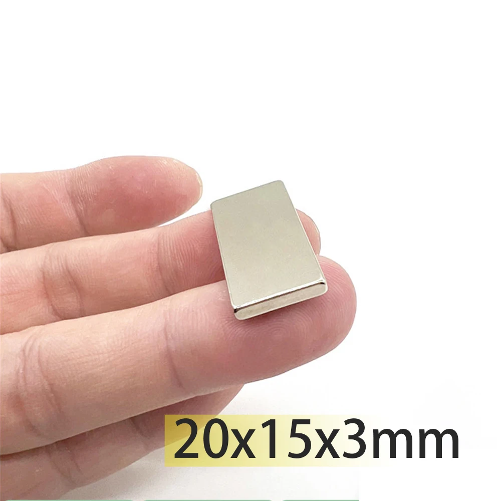 20x15x3 N35 Neodymium Bar Block Strong 20*15*3 Magnets Search Magnetic 20x15x3 Bar Ndfeb Square Motor Generator dropshipping