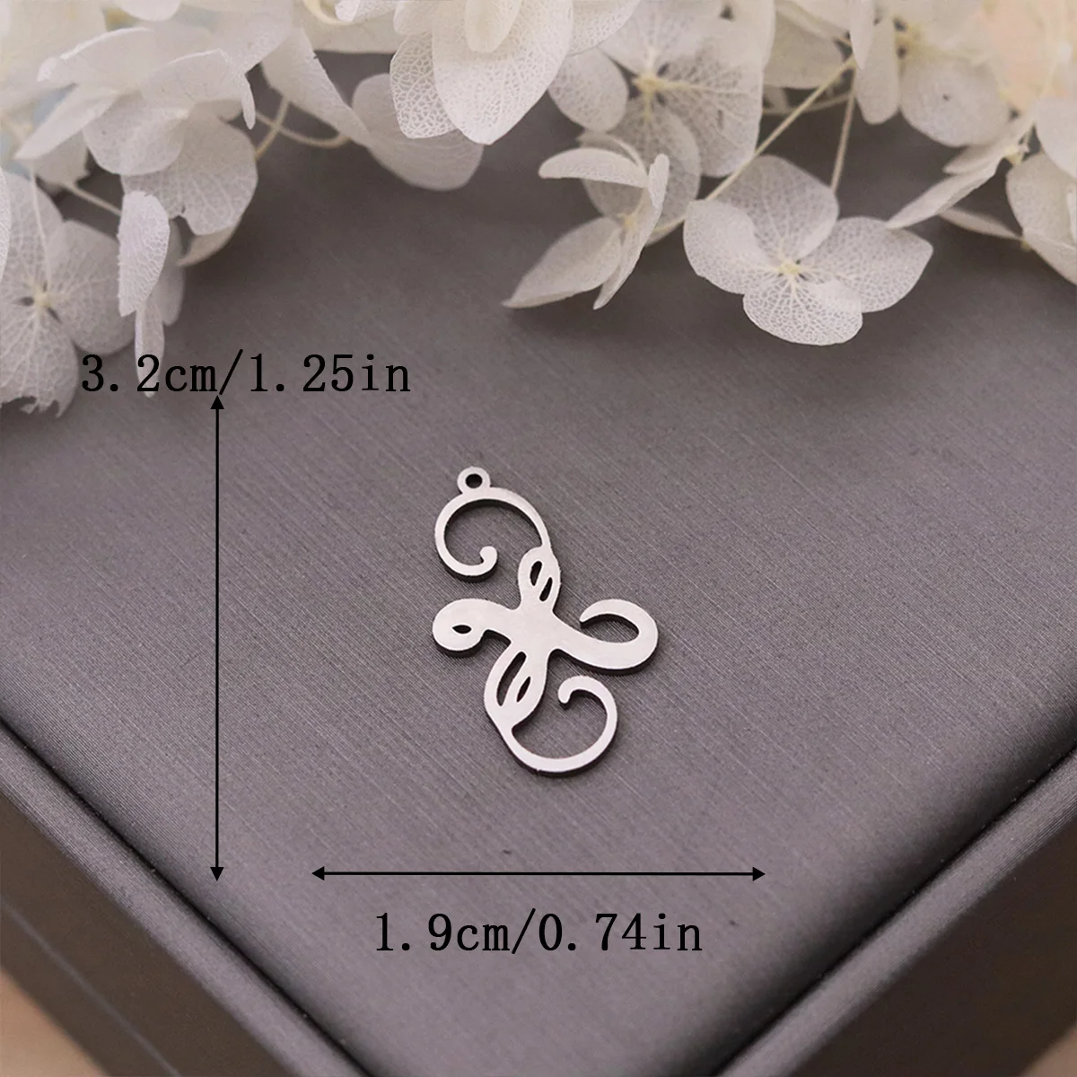 3pcs Curly Swirl Floral Vine Pendant Stainless Steel Charms For DIY Jewelry Making Necklace Earrings Craft Accessories