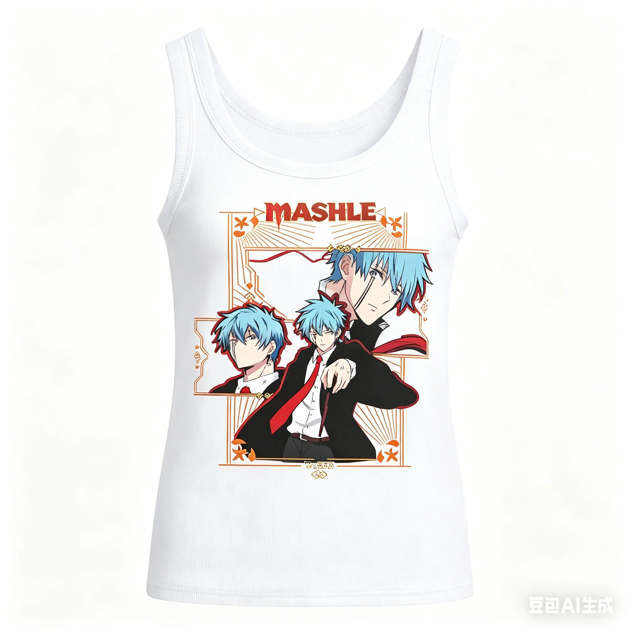 Mashle Magic and Muscles Ribbed Tank personality Clothes New Model Anime Tank top Yearround clothing Plus Size Y2k Short Sleeves