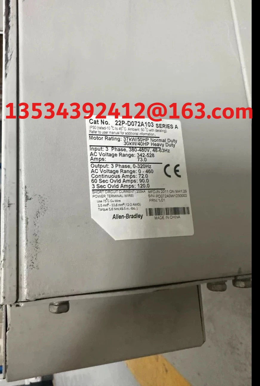 

For Allen Bradley 22P-D072A103 PowerFlex 400P 37kW AC Drive 22P-D072A103