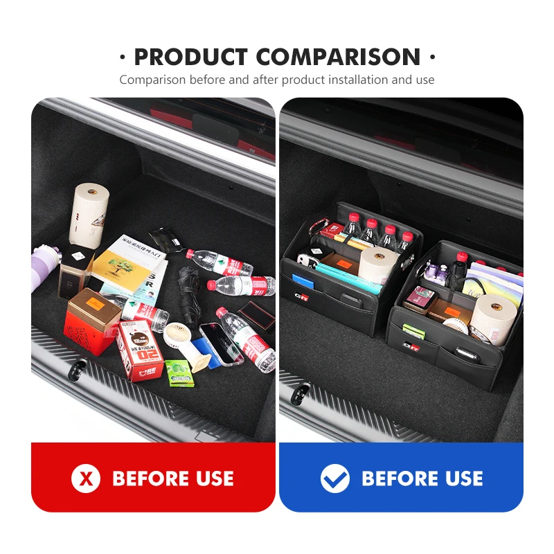 Car Logo Trunk Storage Box Large Capacity Tools Organizer Case Accessories For Toyota GR Sport Gazoo Racing Yaris 86 Corolla view 4