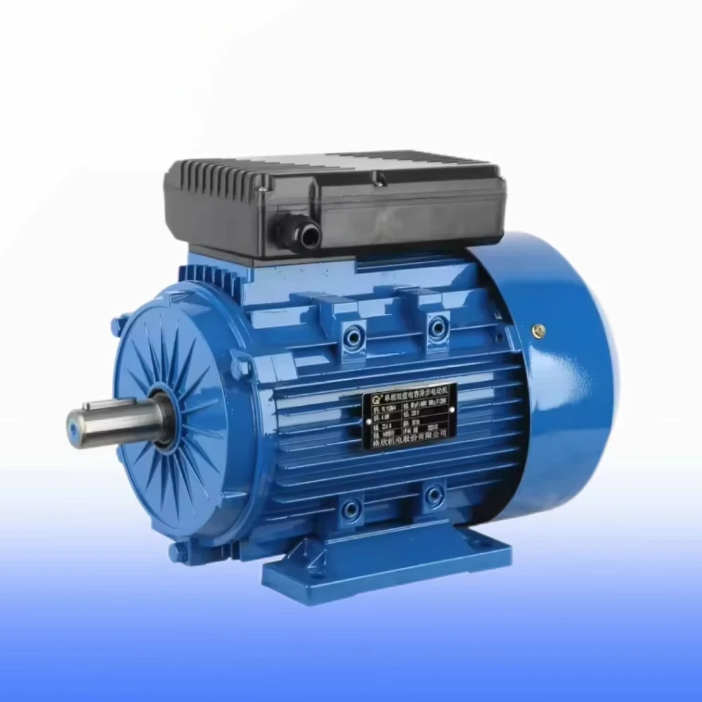 Industry Machine ML-90L-4 1.5KW 2HP 1430RMP 220V Single-Phase AC Asynchronous Motor Dual Capacitors Aluminium Housing IP55