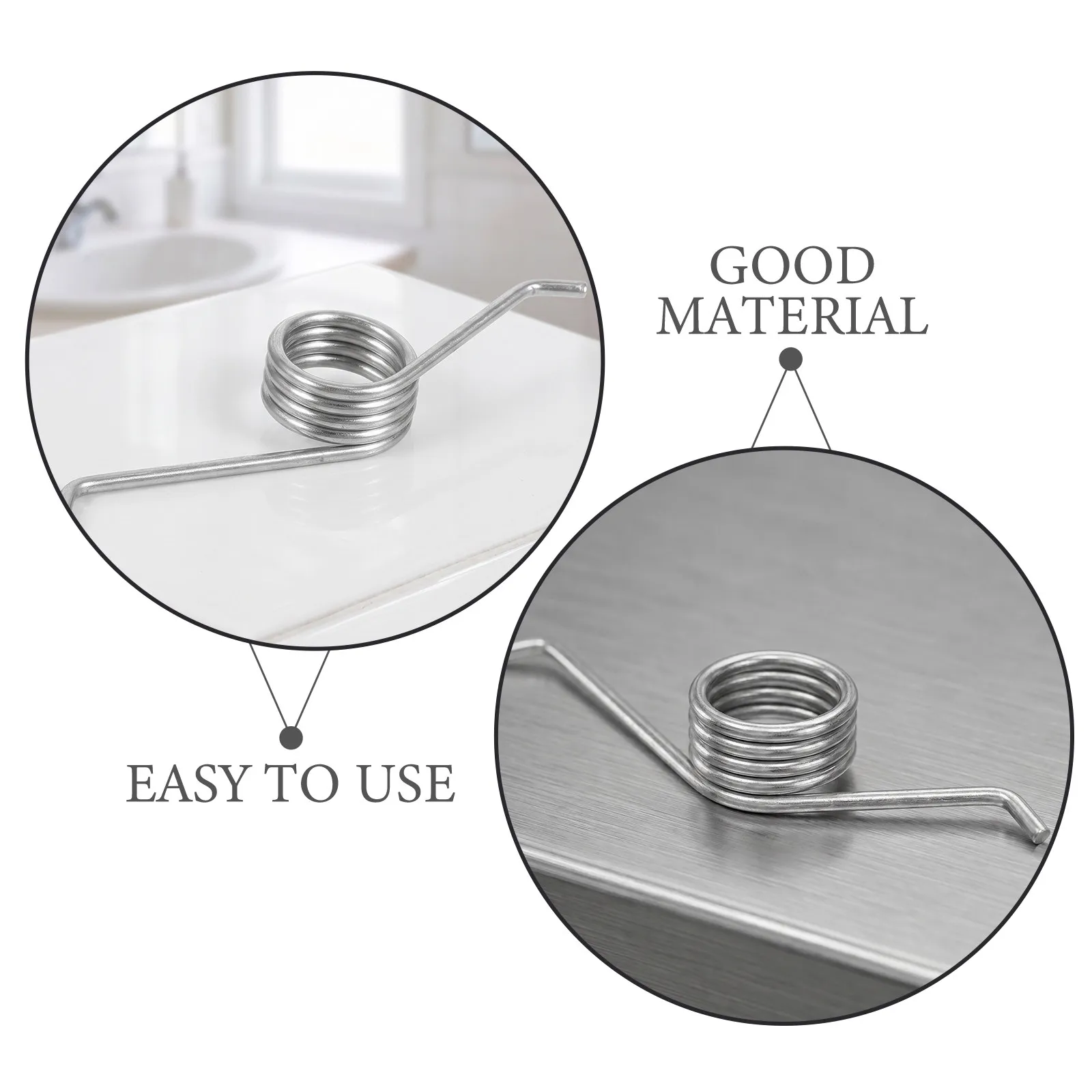8Pcs Waste Bin Lid Springs Stainless Steel Replacement for Broken Flip Top Trash Can Step on Push Top Lid Fast Closing Fix