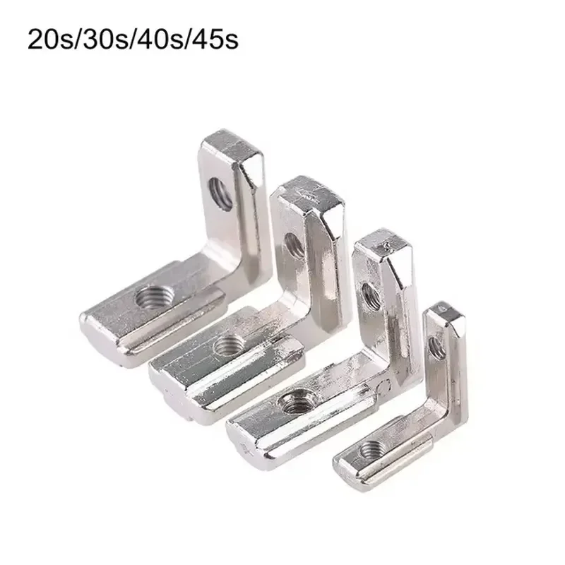 4040 Extrusion Aluminum Profile Fastener L Shape Connector for 40*40 Profile Interior Joint Bracket